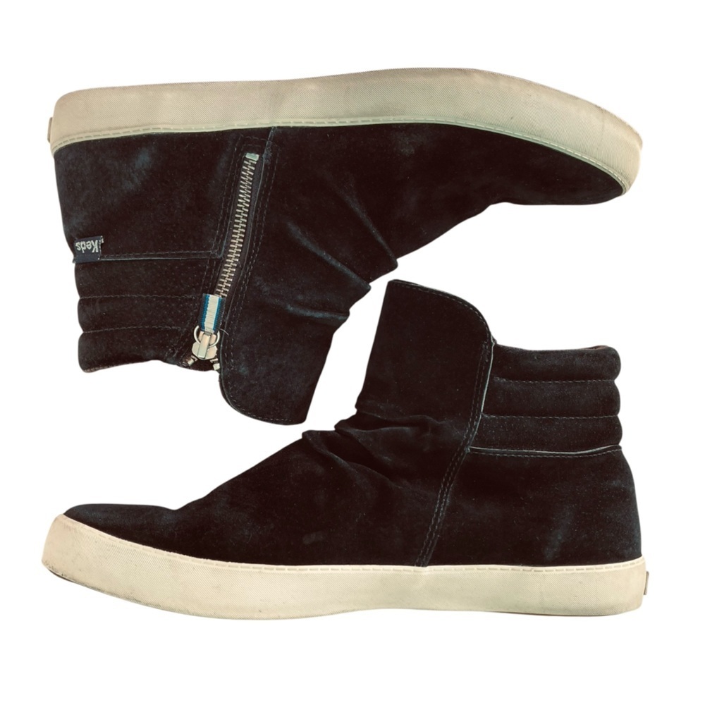 Keds Midtown Zip Suede Black Sneakers Booties (Size 10) - Picture 2 of 16
